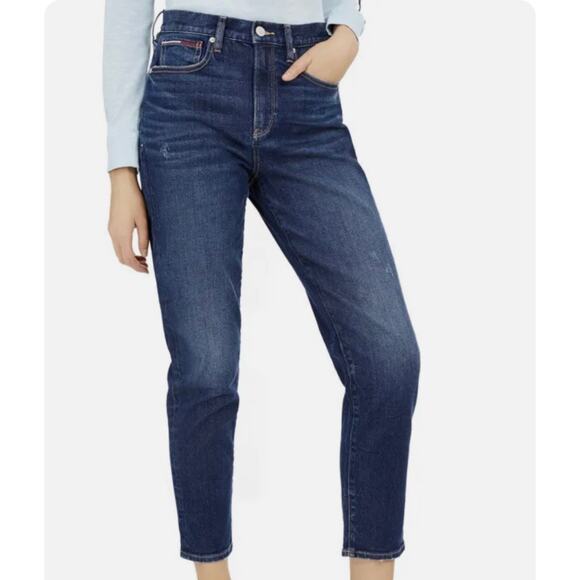 Tommy Hilfiger Women's High Rise Slim Ankle Jeans Cotton Denim Blue Size 33 - Picture 1 of 12
